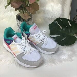 Adidas Neo Women’s  Crazychaos 'White Ecru Tint' Cloud  Running Sneakers Wide